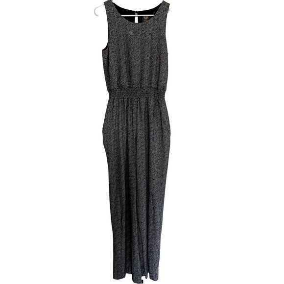 Vince Camuto black and white geometric design jumpsuit long pants sleeveless - Picture 1 of 6